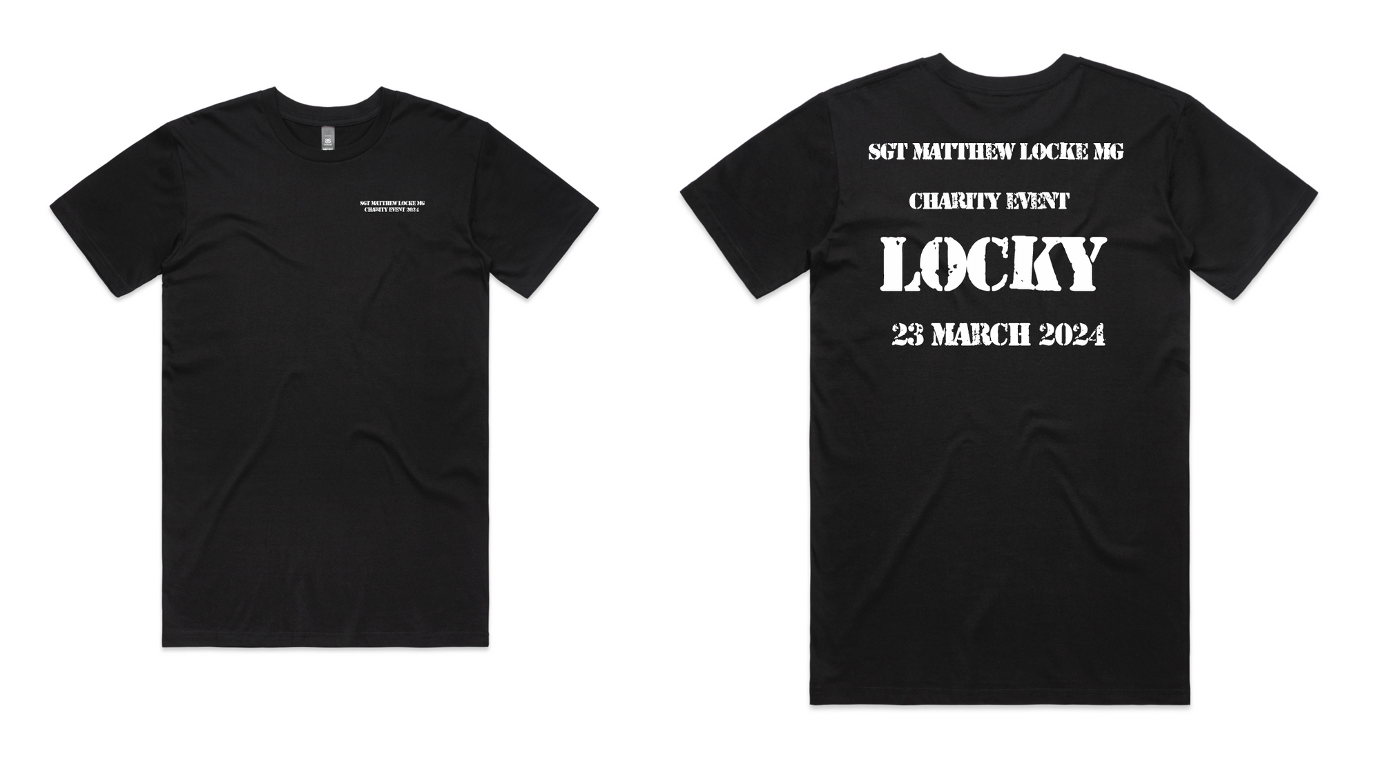 Sgt M Locke  MG Charity T shirt