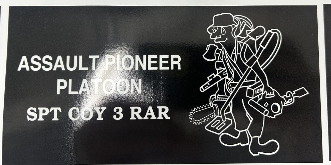 3 RAR ASSAULT PIONEER STICKER