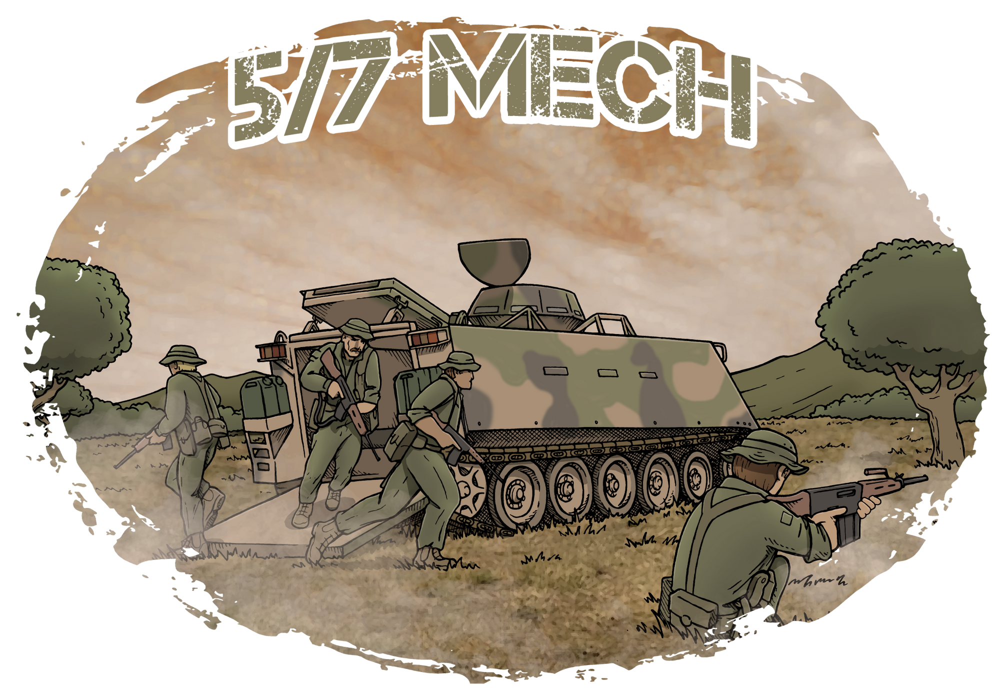 5/7 RAR BATTALION SLR edition Green shirts