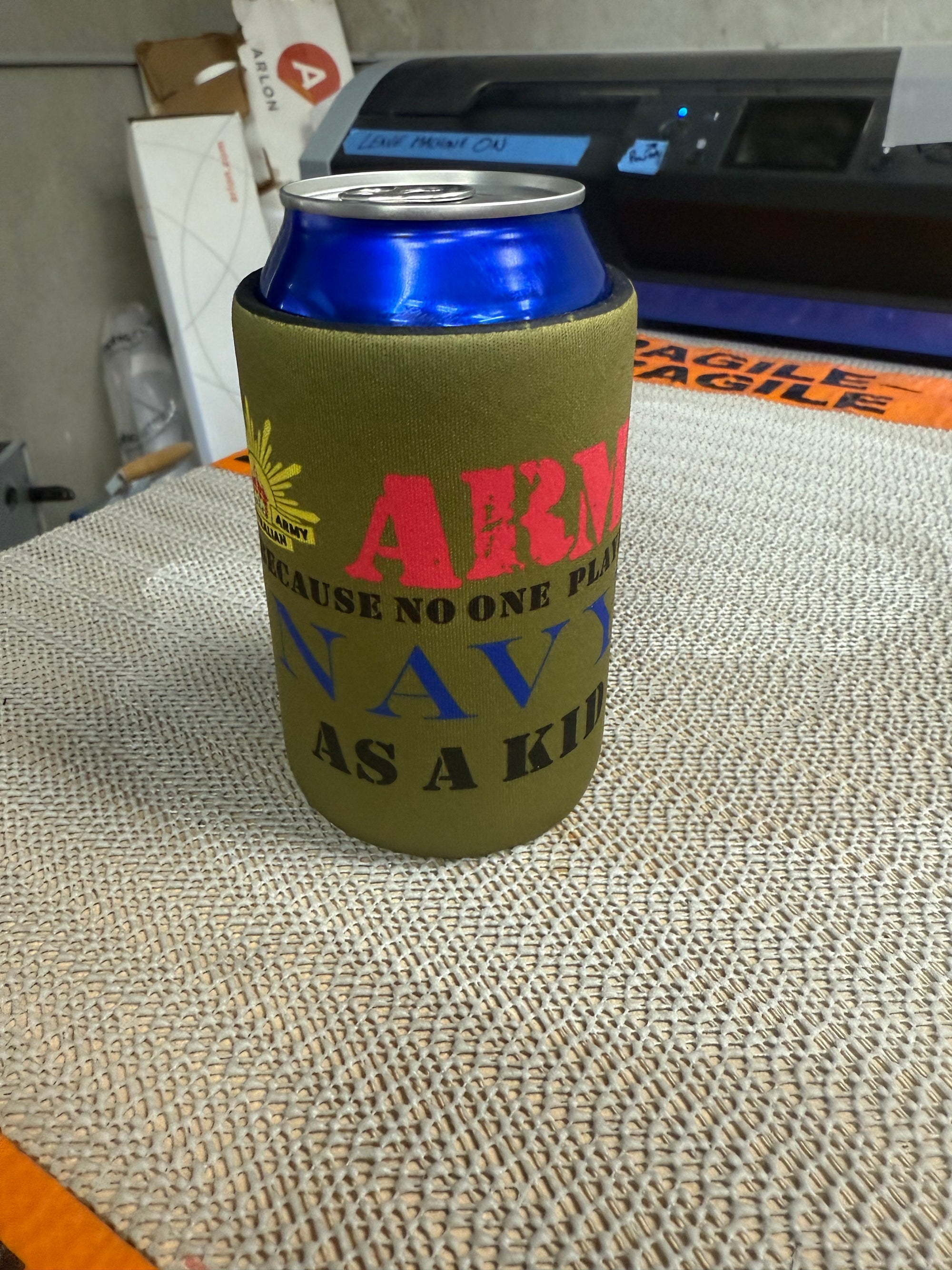 Army stubby because no one played Navy as a kid