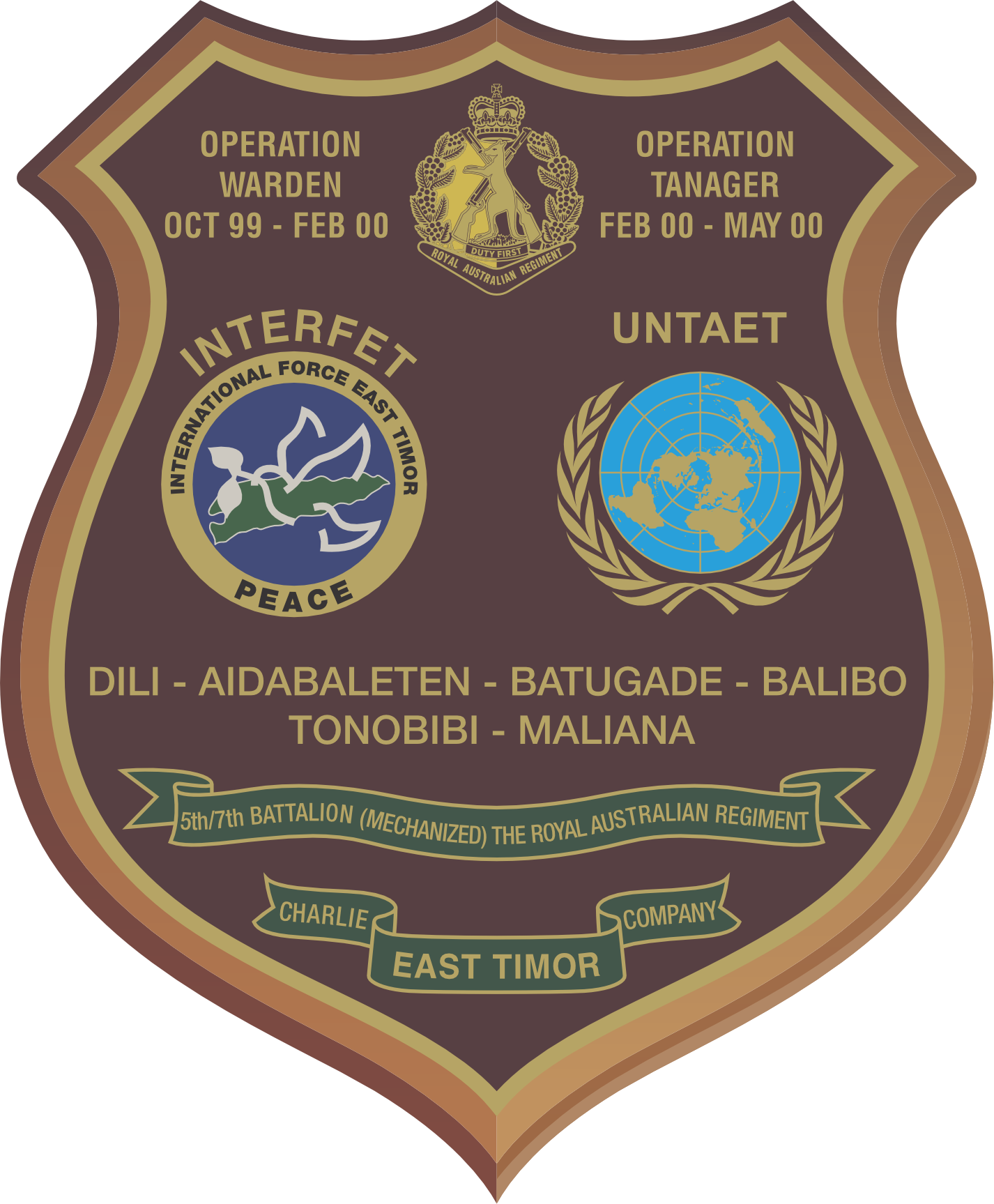 C COY PLAQUE STICKER EASTTIMOR