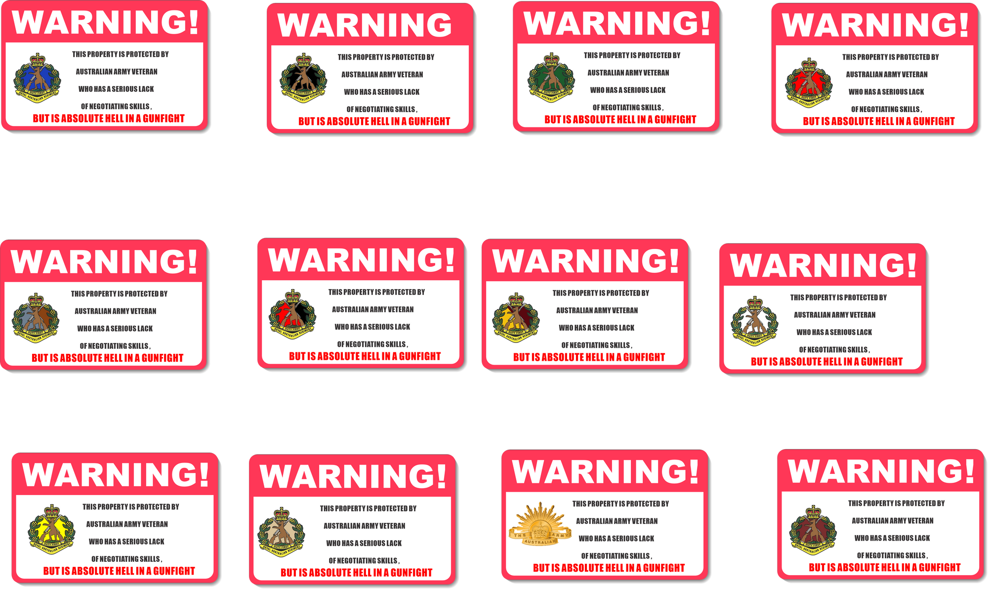 ALL UNITS  PROPERTY WARNING SIGNS