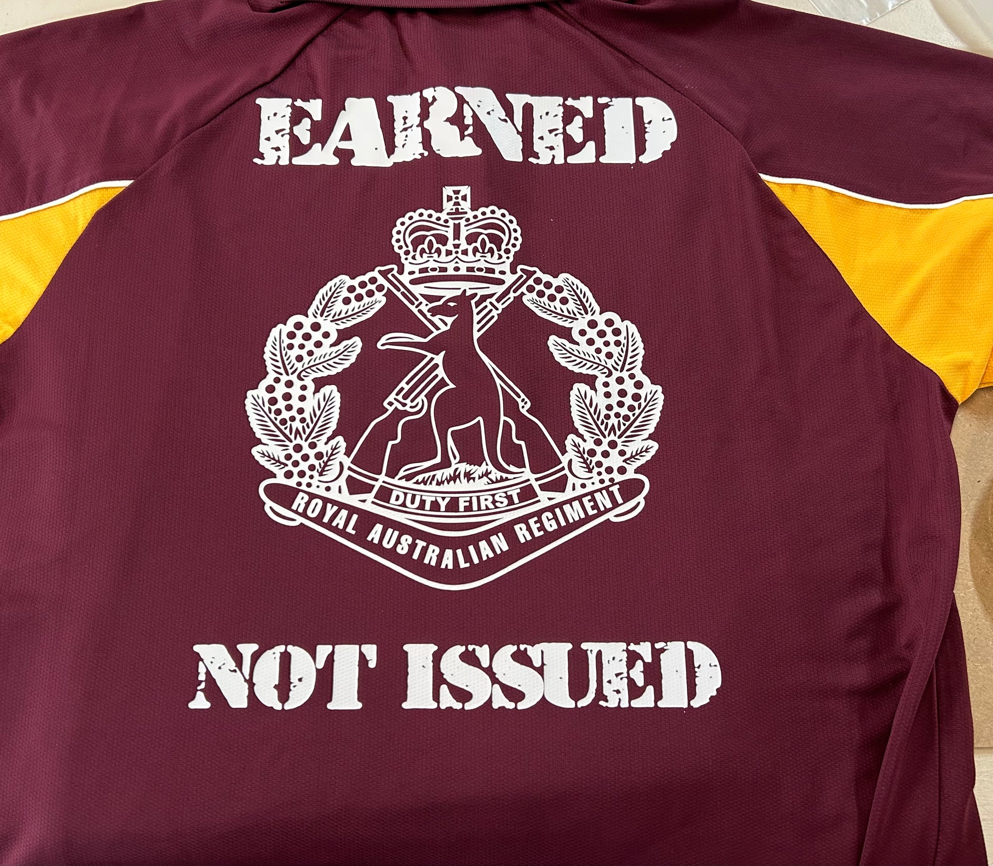 5/7 RAR Earned not issued polo shirt