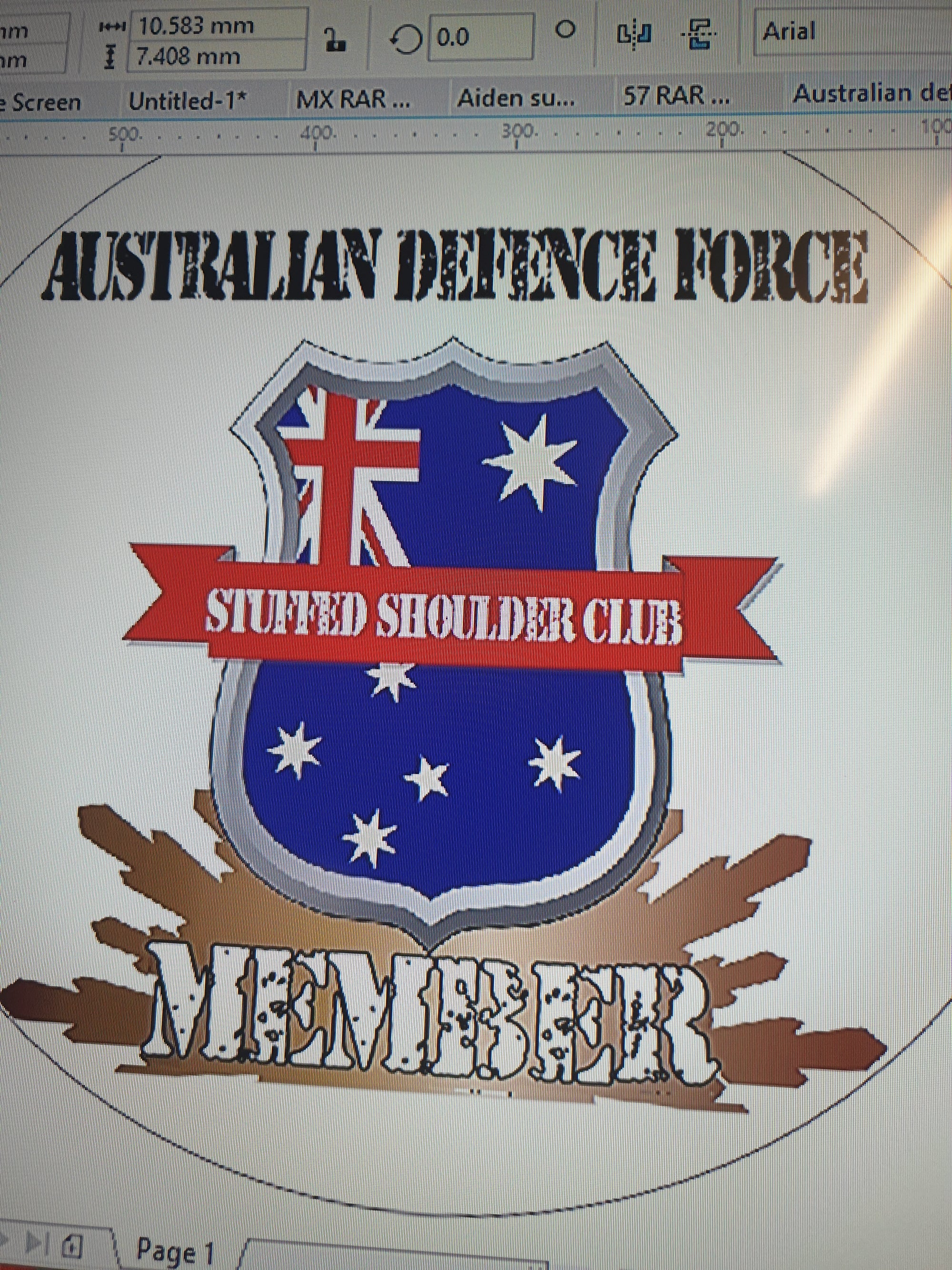 ADF stuffed shoulder club member