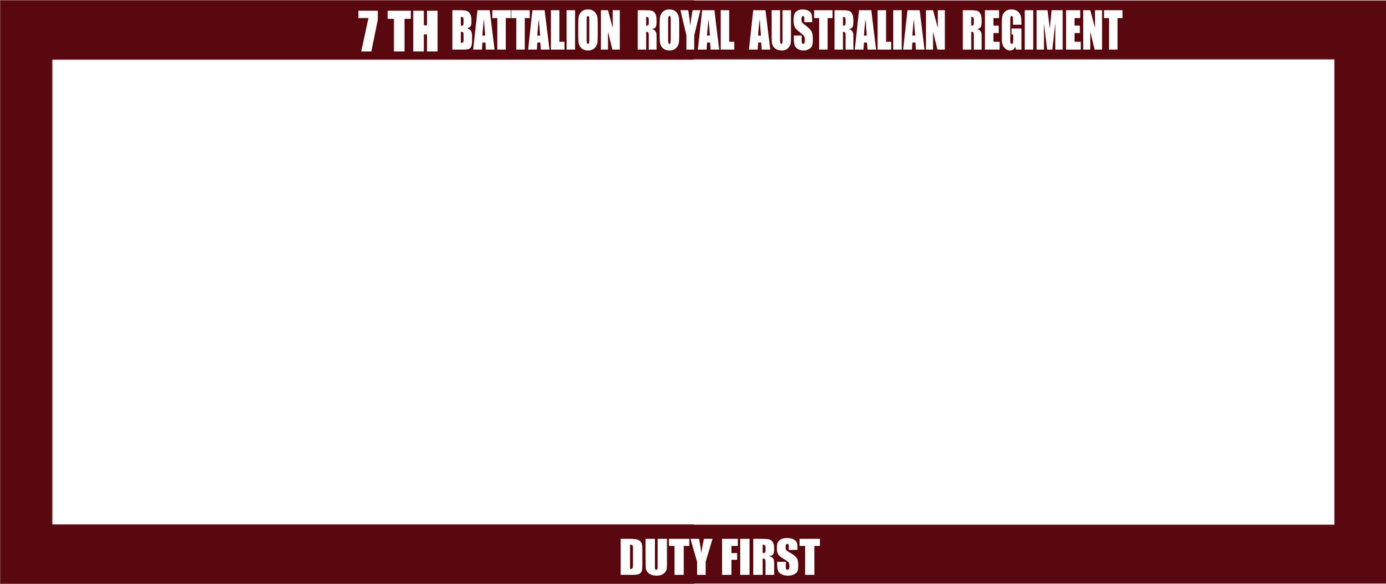 7 RAR BATTALION COLOUR MOTORCYCLE LICENCE PLATE COVER ONLY 4 LEFT