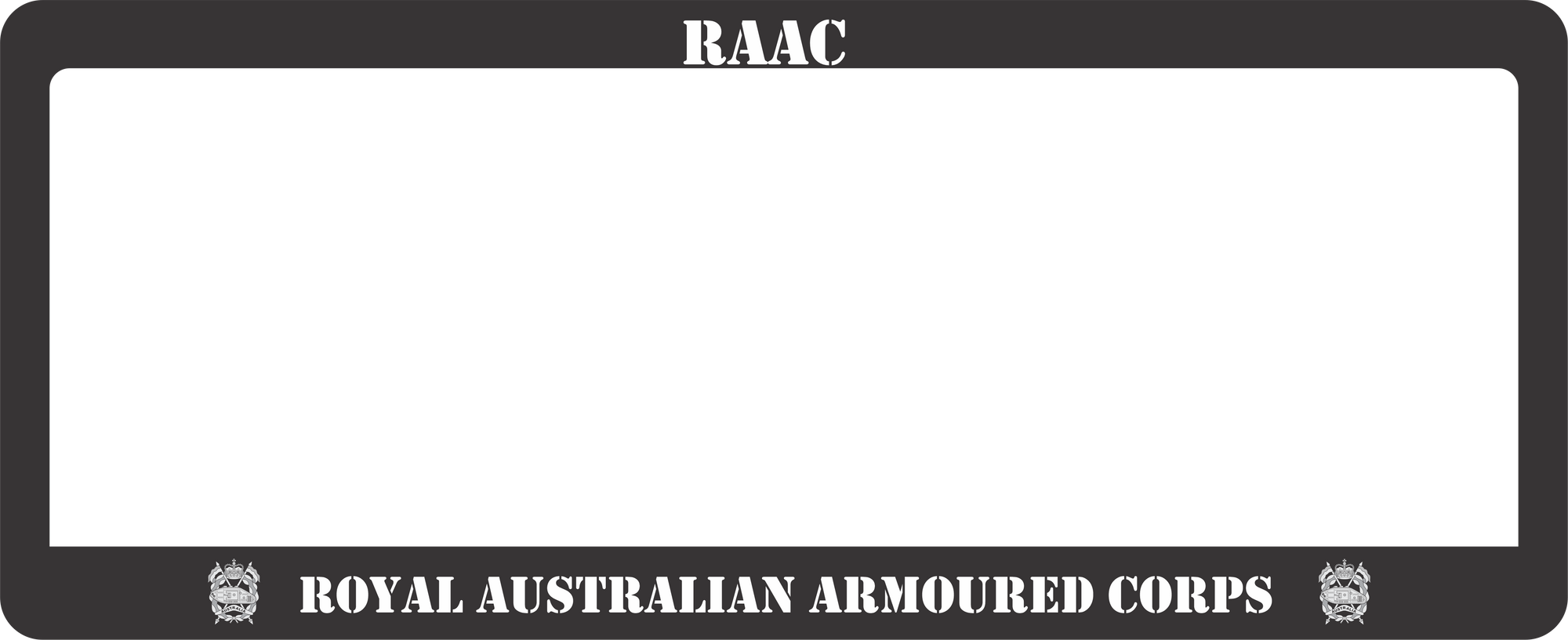 RAAC NUMBER PLATE SURROUNDS STANDARD