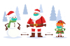 Santa snowman elf wearing mask