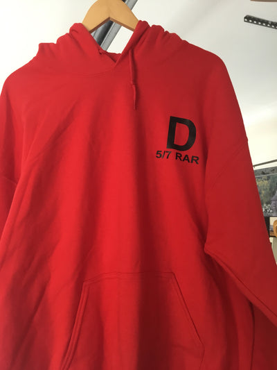 5/ 7 Delta coy hoodie slight damage to print